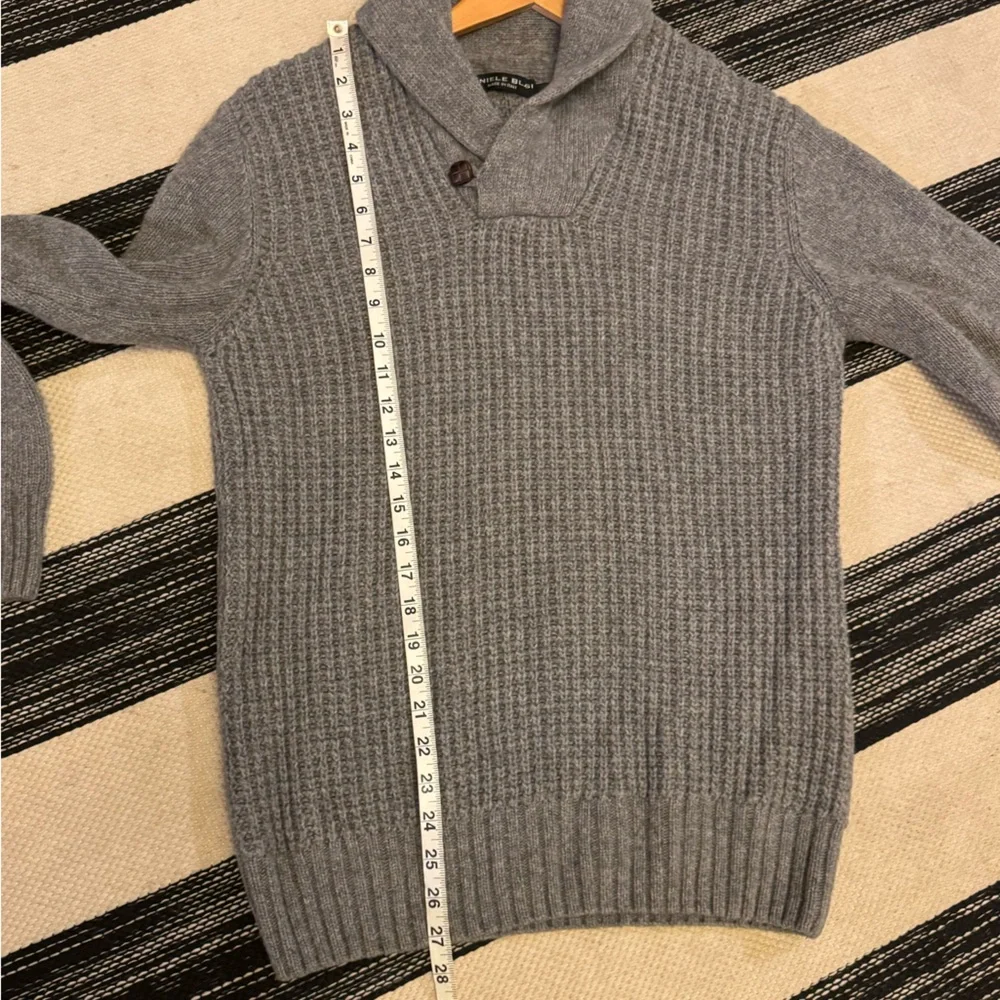 Daniele Blasi Men's‎ Gray Wool Blend Shawl Collar Knit Pull Over Sweater Size M